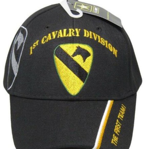 U.S. Army 1st Cavalry Division Hat Shadow Black Em - Picture 3 of 6
